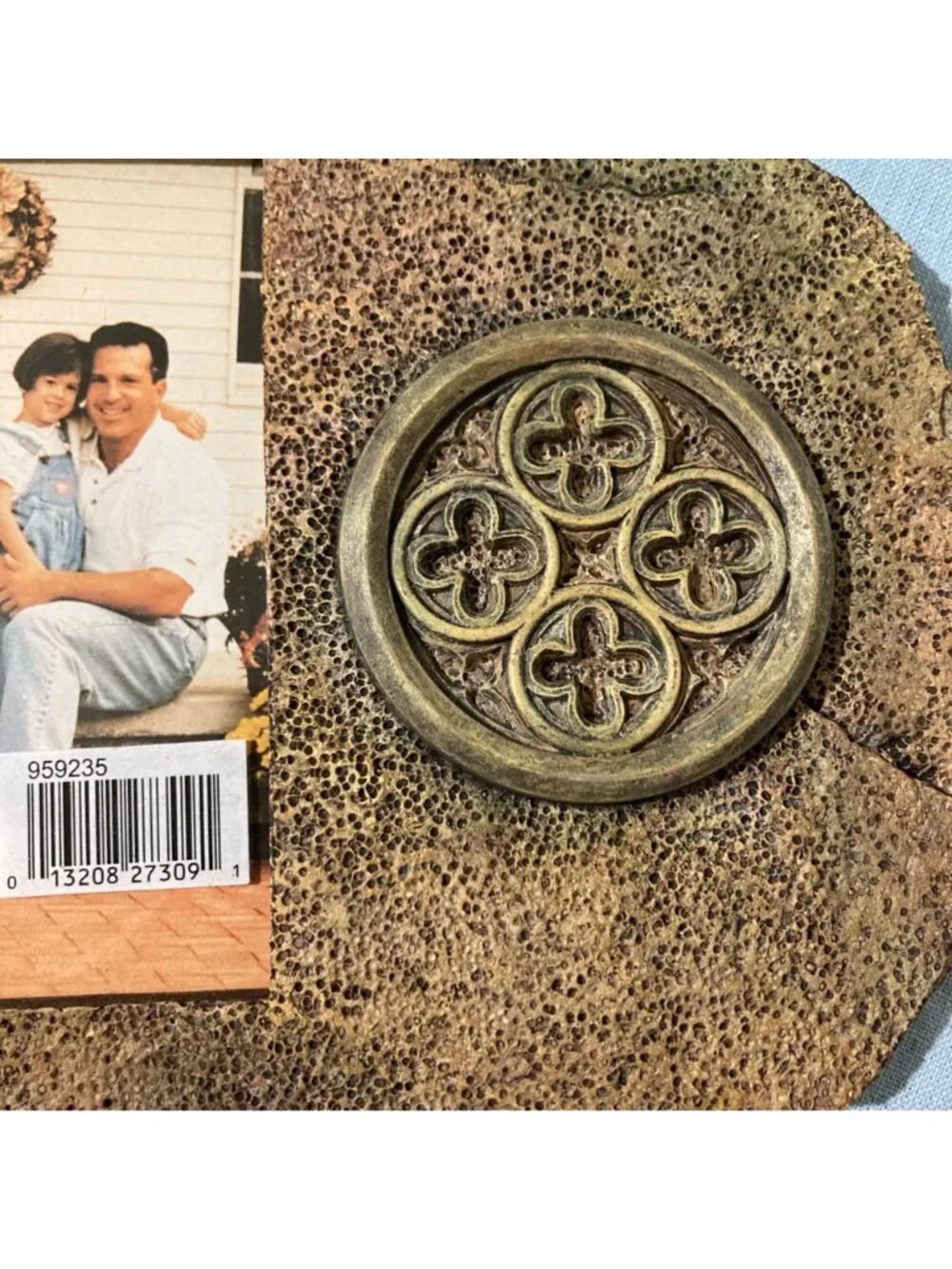 Vintage Burnes of Boston Celtic Medallion Cross 3.5x5 Picture Frame Resin Rock